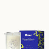 Dame Wild Lust, lime, white peach, and ambrette massage candle